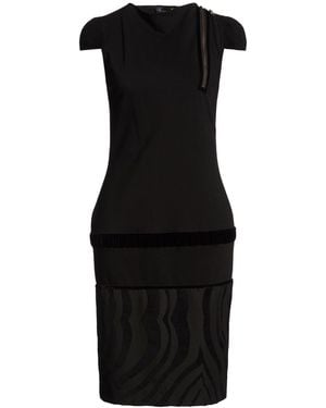 Roberto Cavalli Midi-Kleid - Schwarz