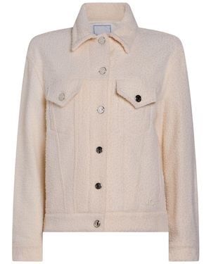Jacob Cohen Ivory Jacket Wool - Natural