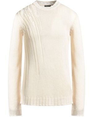Ann Demeulemeester Ivory Jumper Linen, Silk - White