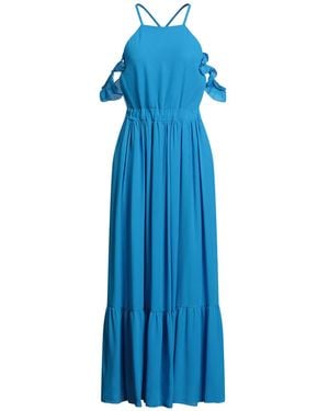 Rebel Queen Azure Maxi Dress Polyester - Blue