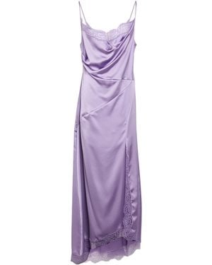 Pinko Lilac Maxi Dress Polyester, Polyamide - Purple