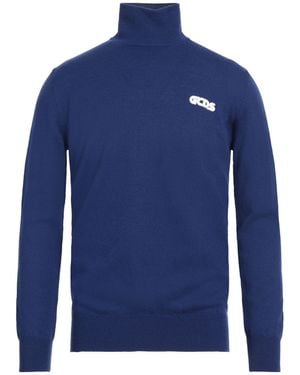 Gcds Turtleneck Wool, Silk, Cashmere - Blue
