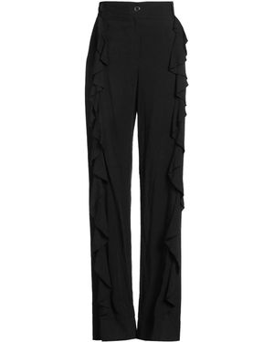5 PROGRESS Pants Viscose, Linen - Black
