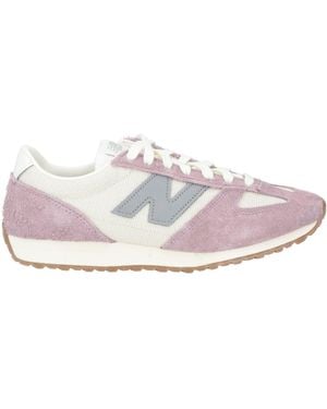 New Balance 471A Lilac Trainers Leather, Textile Fibres - White