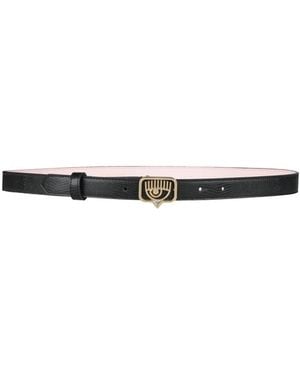 Chiara Ferragni Belt Leather, Polyurethane - White
