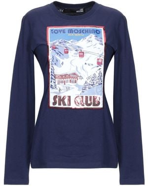 Love Moschino Midnight T-Shirt Cotton, Elastane - Blue