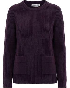 Lamberto Losani Plum Sweater Cashmere - Blue