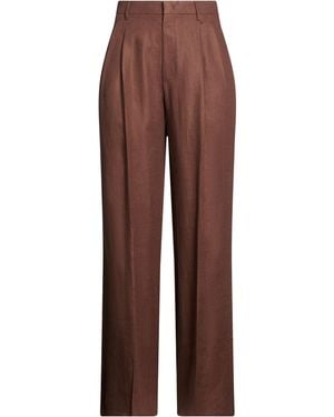 Tagliatore 0205 Pants Linen - Brown