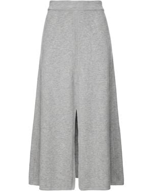 Ermanno Scervino Midi Skirt Virgin Wool, Cashmere - Grey