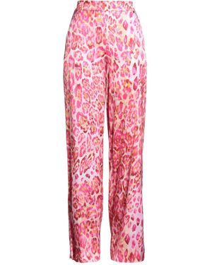 Clips Fuchsia Pants Viscose, Elastane - Red