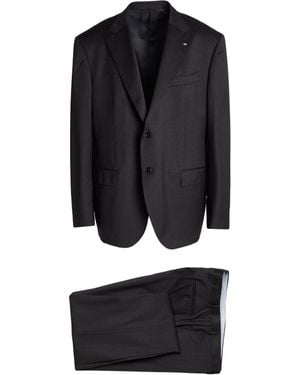 Sartoria Latorre Charcoal Suit Wool - Black