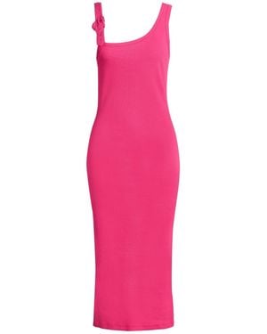 Versace Jeans Couture Midi Dress Cotton, Elastane - Pink