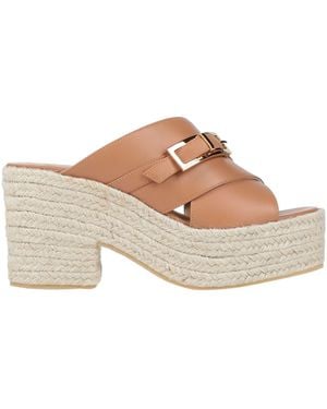 Sergio Rossi Tan Espadrilles Calfskin - Brown