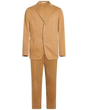 Boglioli Camel Suit Cotton, Elastane - Natural