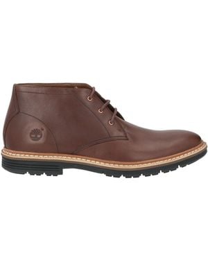 Timberland Ankle Boots Leather, Textile Fibers - Brown