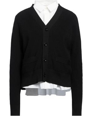 Sacai Cardigan Polyester, Cotton - Black