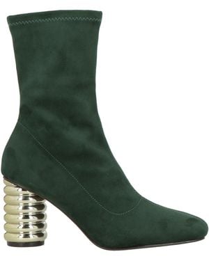 Menbur Dark Ankle Boots Textile Fibers - Green
