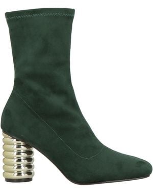 Menbur Dark Ankle Boots Textile Fibres - Green