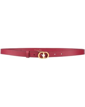 Dior Belt Calfskin, Ecobrass - Red