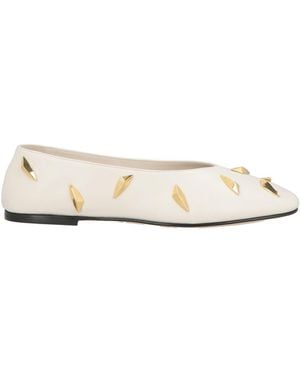 Giampaolo Viozzi Cream Ballet Flats Leather - Natural