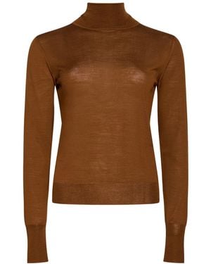 Roberto Collina Turtleneck Merino Wool - Brown