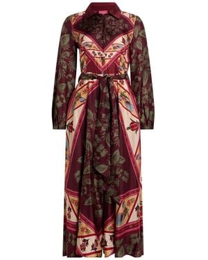 Franco Ferrari Vestido Midi - Rojo