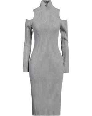Peserico Light Midi Dress Virgin Wool, Silk, Viscose, Cashmere, Polyester - Grey