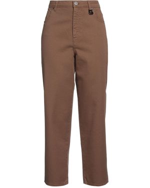 Gaelle Paris Camel Trousers Cotton - Brown