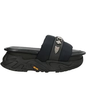 Toga Sandals Textile Fibers, Leather - Black