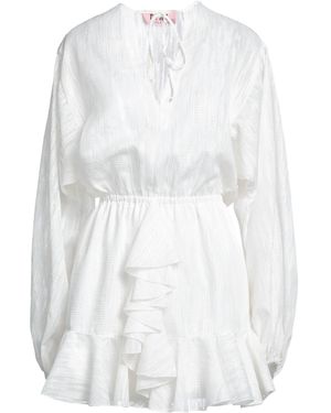 Gina Gorgeous Ivory Mini Dress Polyester, Metallic Fibre - White
