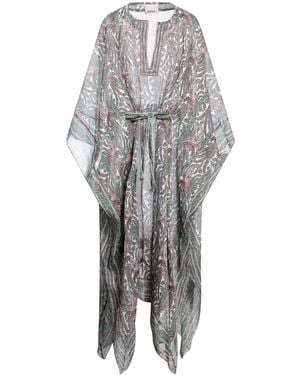 Isabel Marant Maxi Dress Cotton, Silk - Gray