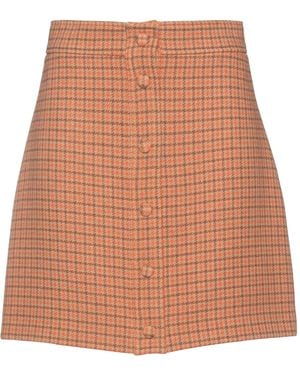 MSGM Mini Skirt Virgin Wool, Acrylic, Polyester, Polyamide - Brown