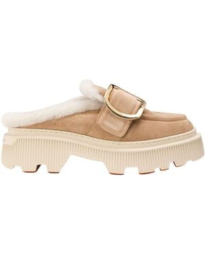 Santoni Mules & Clogs Leather - Natural