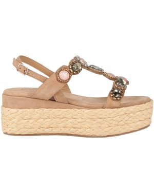 Studio Moda Camel Espadrilles Leather - Natural