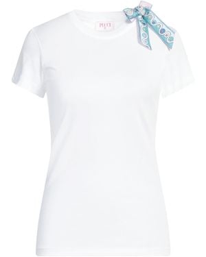 PUCCI T-Shirt Modal, Cotton, Silk - White