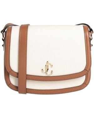 Jimmy Choo Ivory Cross-Body Bag Textile Fibres - White