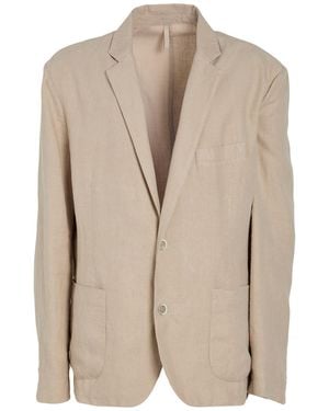 120% Lino Sand Blazer Linen - Natural