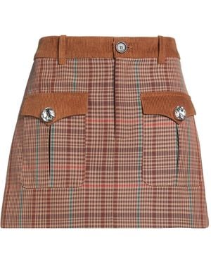 Area Mini Skirt Wool, Polyamide - Brown