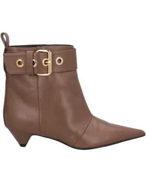 Lella Baldi Taupe Ankle Boots Leather - Brown