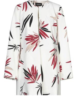 Marella Ivory Overcoat & Trench Coat Polyester, Elastane - White