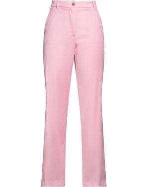 Semicouture Viscose And Virgin Wool Trousers in Brown | Lyst