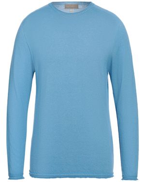 120% Lino Azure Jumper Cashmere - Blue