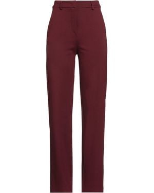 Hanita Burgundy Pants Viscose, Nylon, Elastane - Red