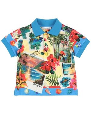 Dolce & Gabbana Azure Polo Shirt Cotton - Blue