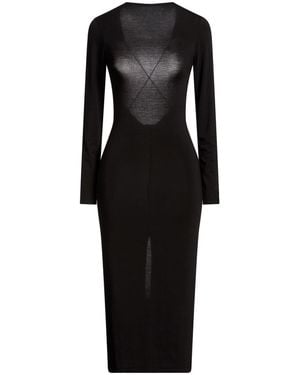 hinnominate Midi Dress Rayon, Polyester, Elastane - Black