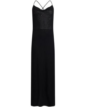 Isabel Benenato Maxi Dress Polyamide, Elastane - Black