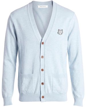 Maison Kitsuné Strickjacke - Blau