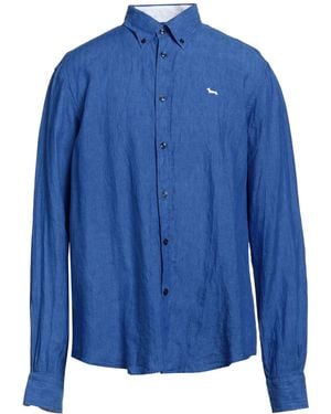 Harmont & Blaine Shirt Linen - Blue