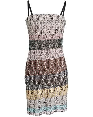 Missoni Mini Dress Viscose, Metal Fiber - Pink