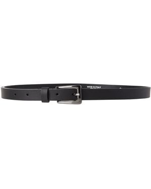 Caractere Belt Metal, Leather, Polyurethane, Polyester - White